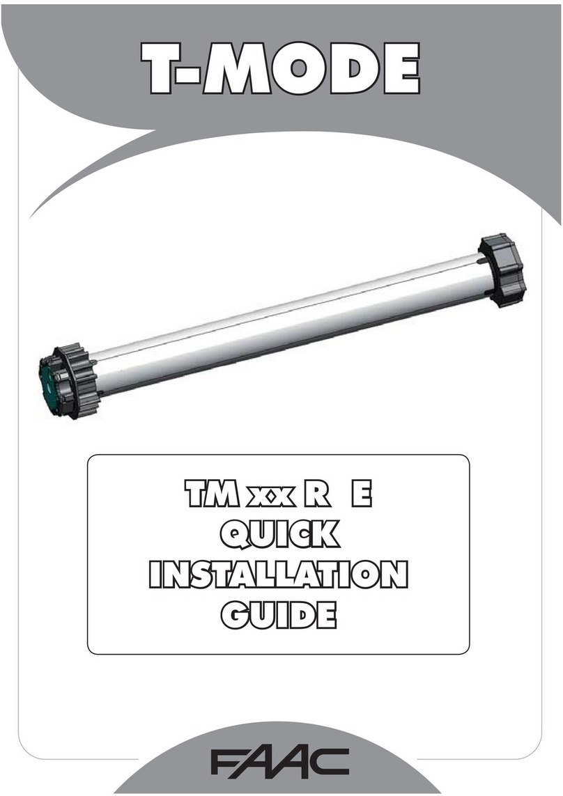 FAAC T-MODE TM R E Series Quick installation guide