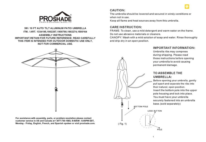 Proshade 1334195 Assembly instructions