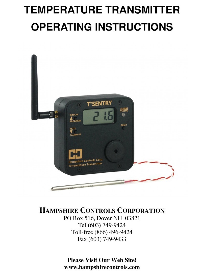 Hampshire Controls TT Series operating instructions