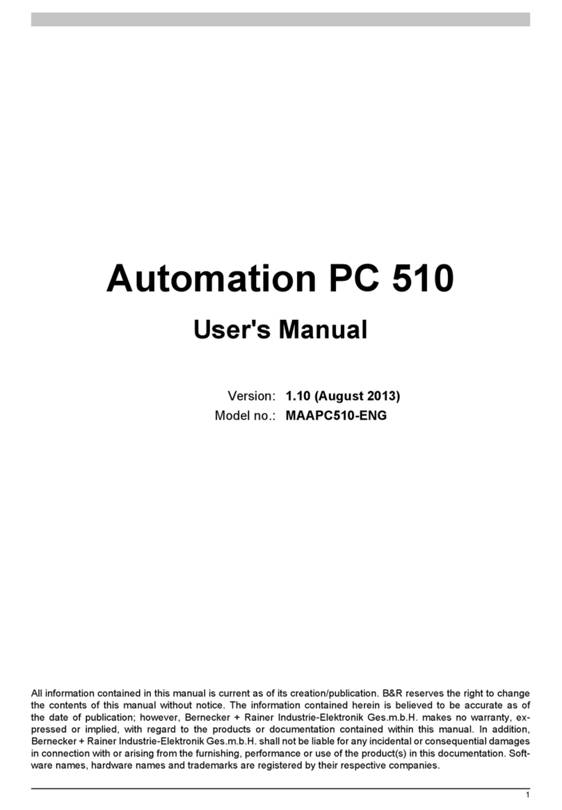 B&R Automation PC 510 user manual