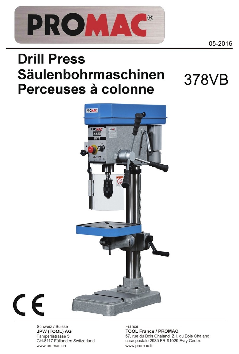 Promac 378VB operating instructions