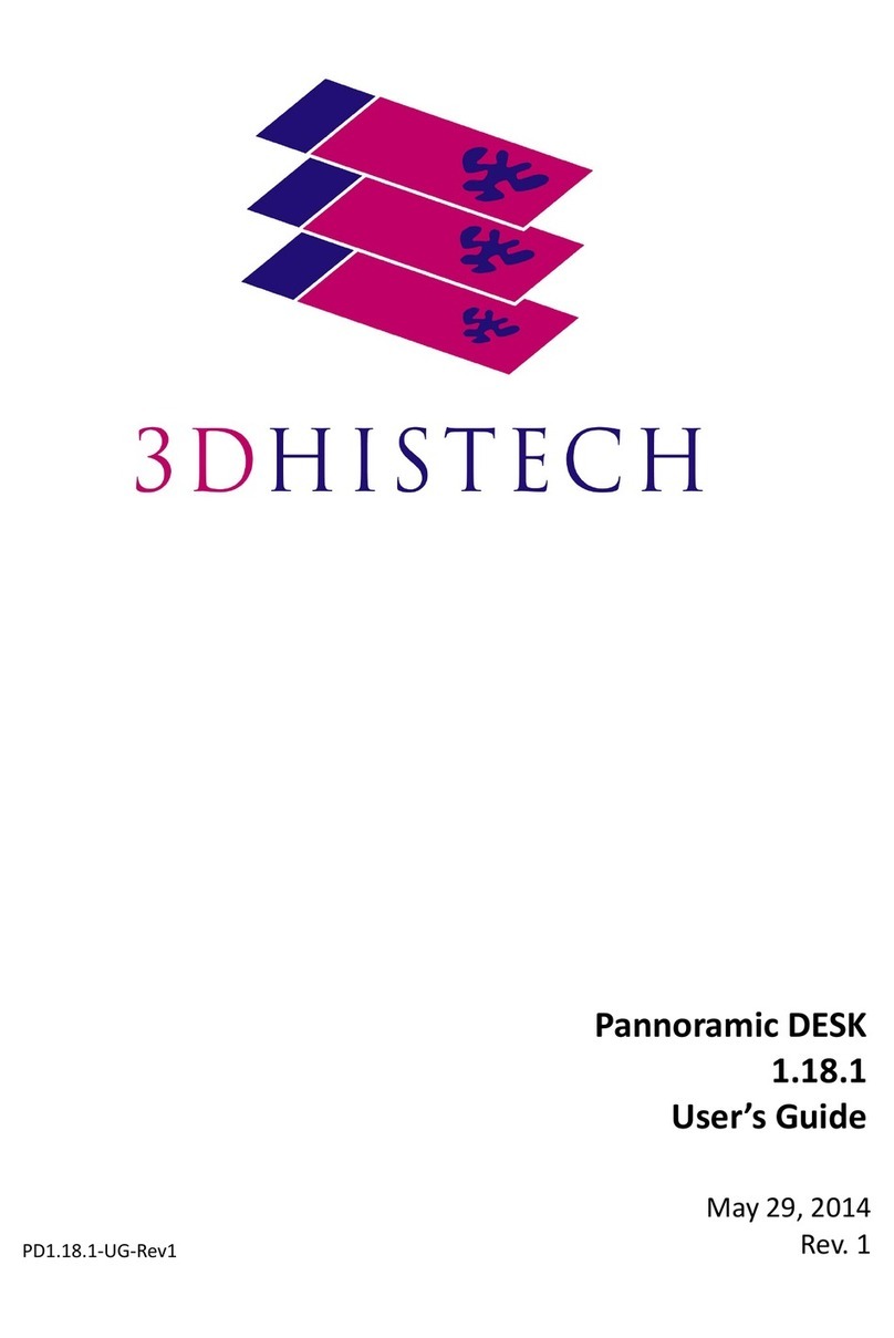 3D Histech Pannoramic DESK User manual