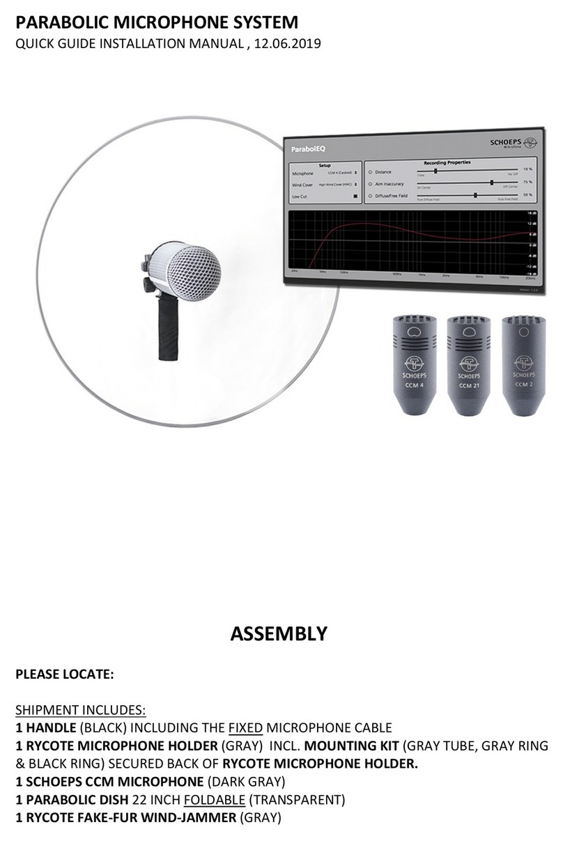 Schoeps PARABOLIC MICROPHONE SYSTEM Quick installation manual