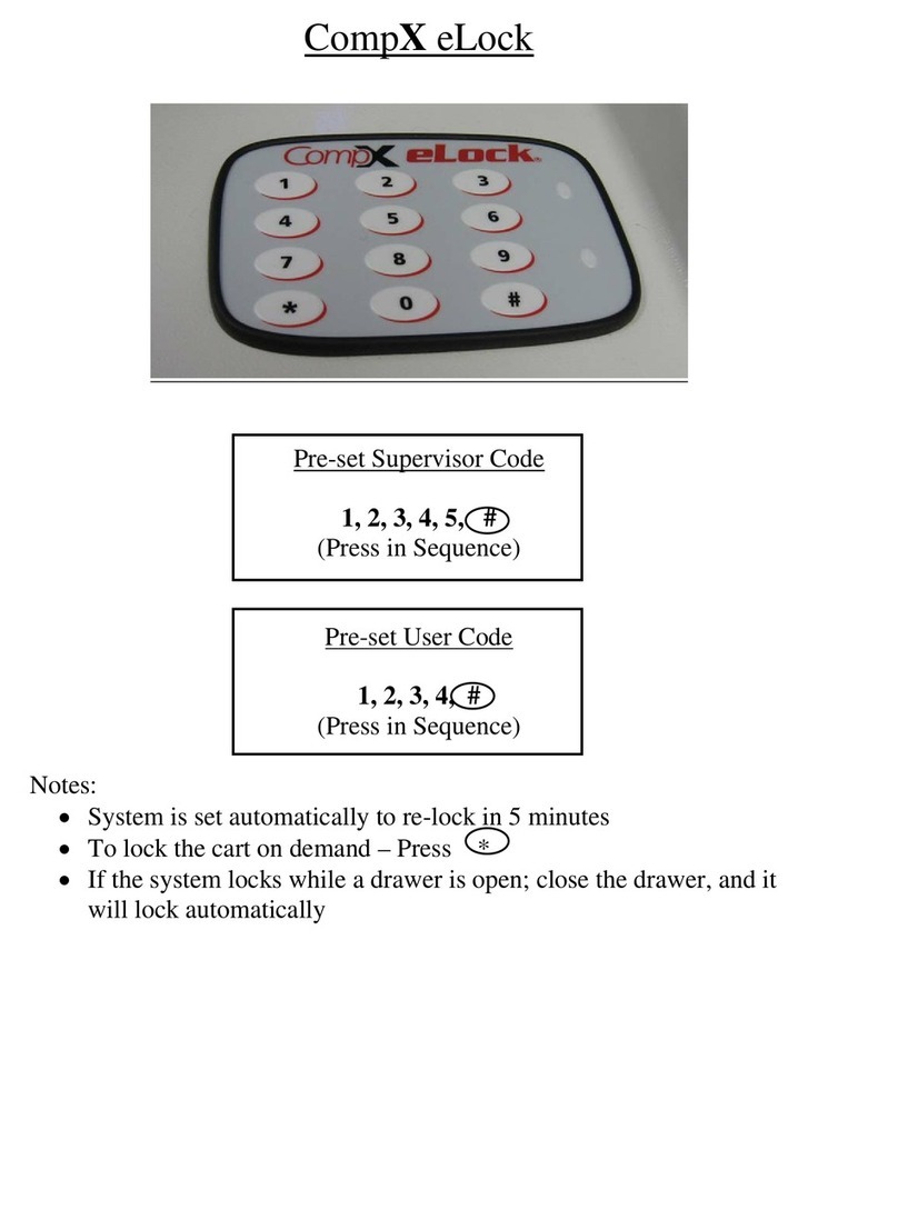Specialty Carts CompX eLock Quick programming guide