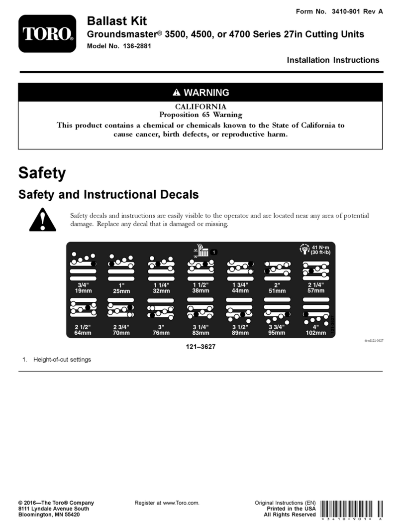 Toro 136-2881 installation instructions