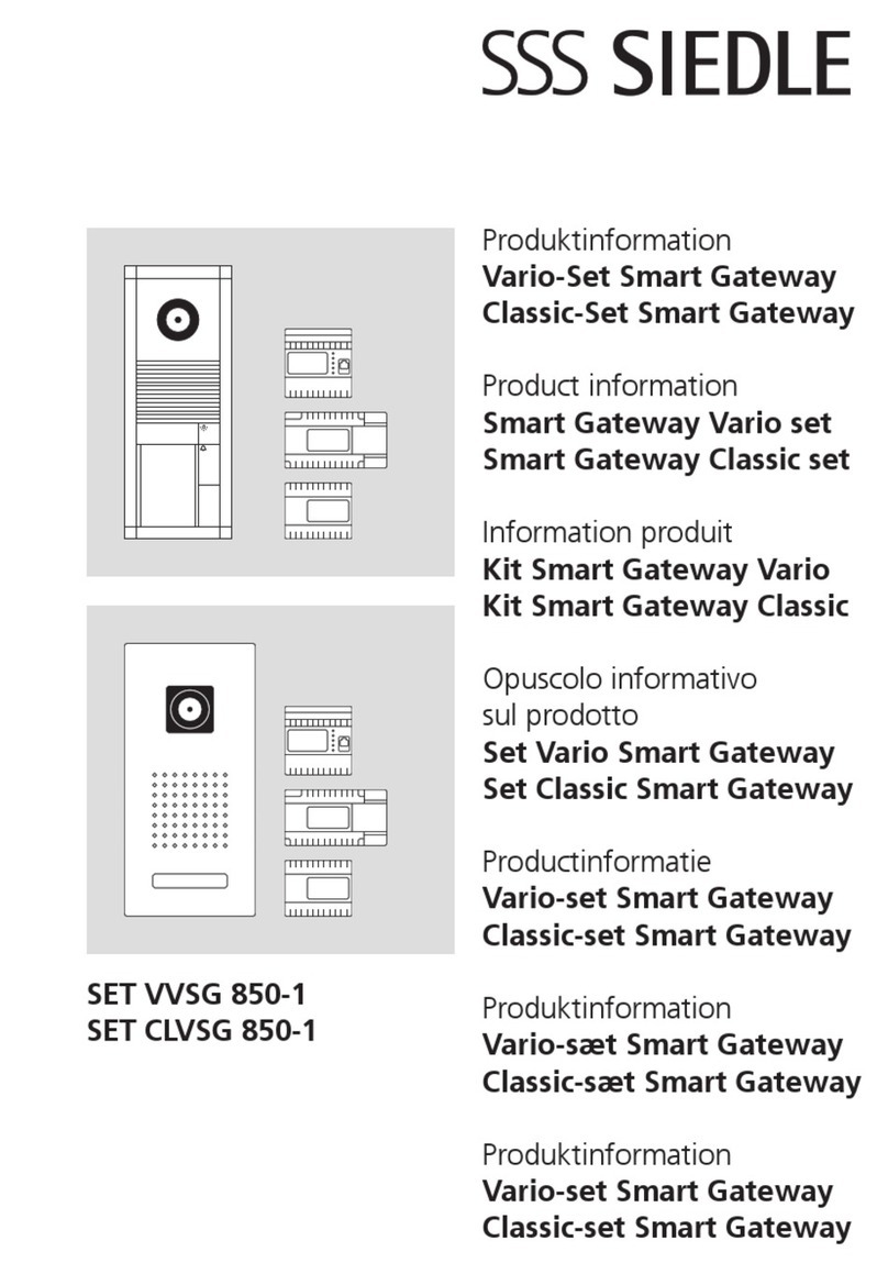 SSS Siedle SET VVSG 850-1 User manual