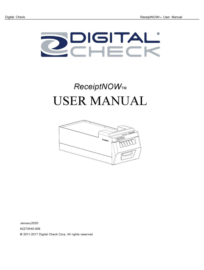 Digital Check ReceiptNOW User manual Digital Check ReceiptNOW User manual