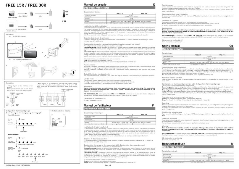 jcm-tech FREE 15R User manual