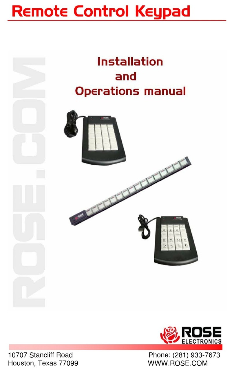 Rose electronics RCK-KP4x5-P Installation and operation manual Rose electronics RCK-KP4x5-P Installation and operation manual