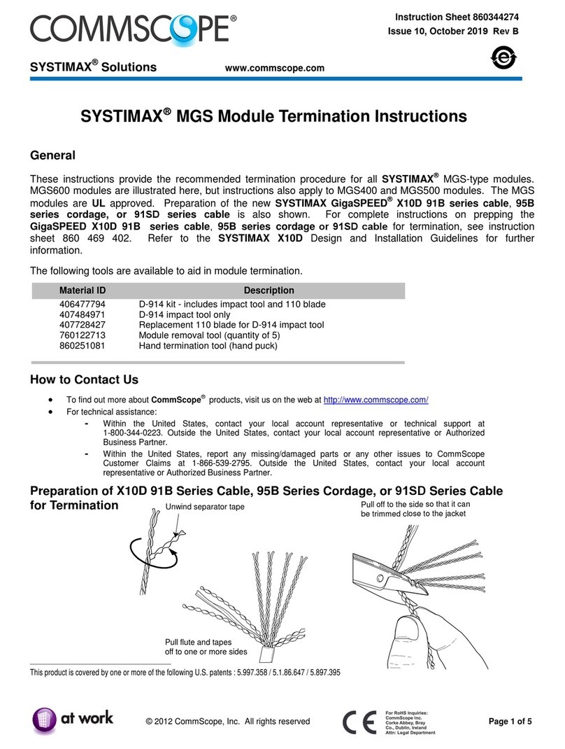 CommScope SYSTIMAX MGS Series User manual