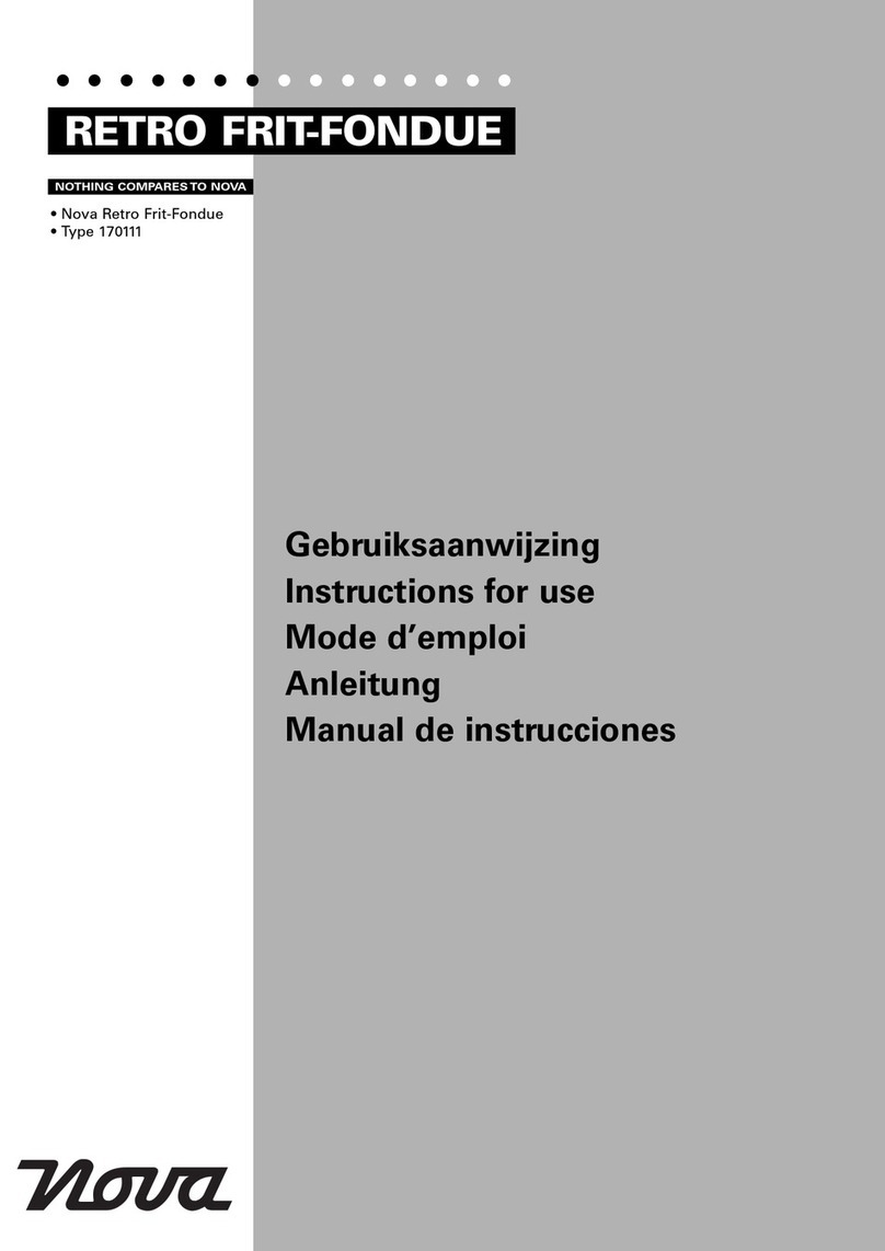Nova RETRO FRIT FONDUE Instructions for use