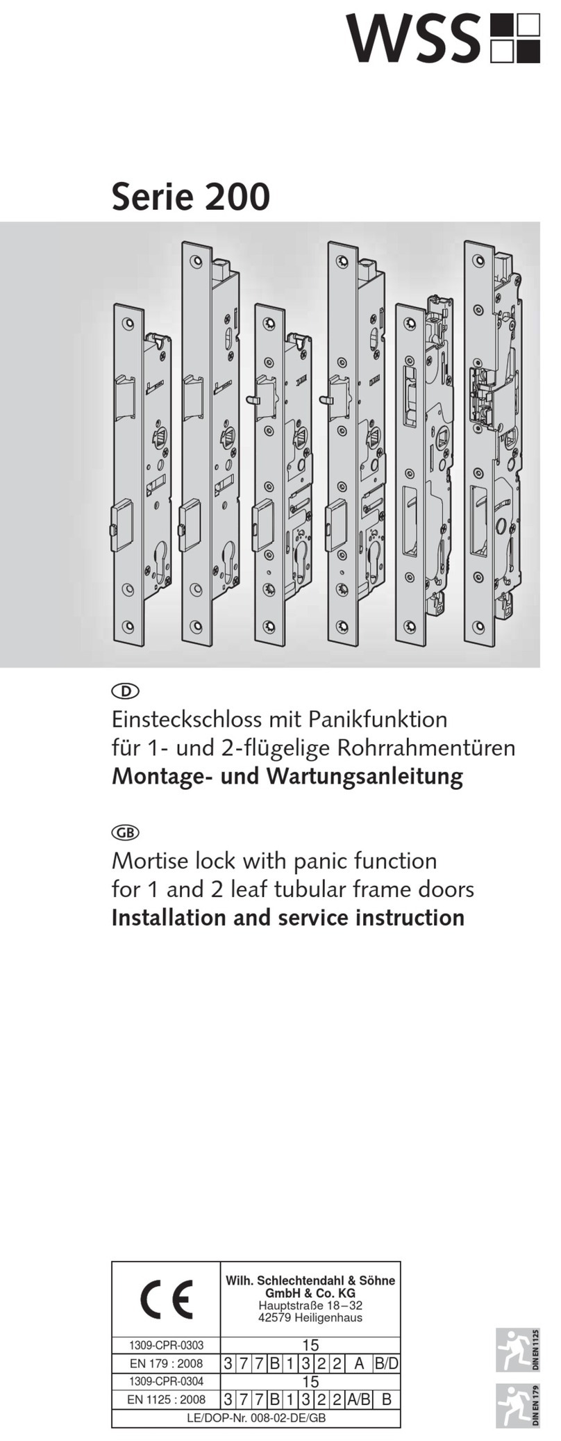 WSS 200 Series Installation and service instructions