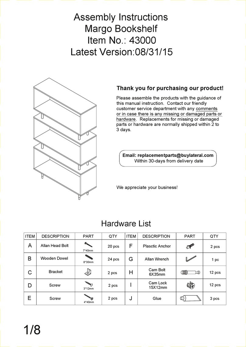 Simple Living Products Margo 43000 Assembly instructions Simple Living Products Margo 43000 Assembly instructions