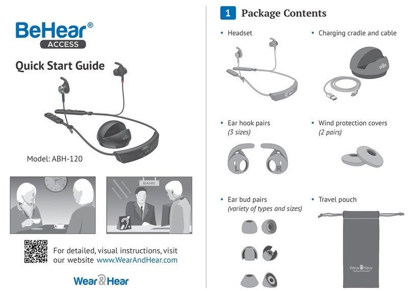Wear & Hear BeHear Access ABH-120 quick start guide