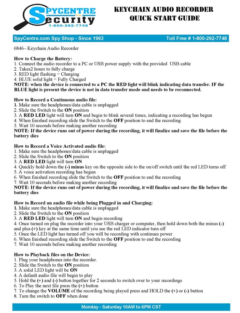 Spycentre Security 6846 quick start guide