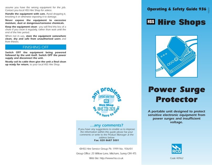 HSS Hire 40962 Operating and safety guide