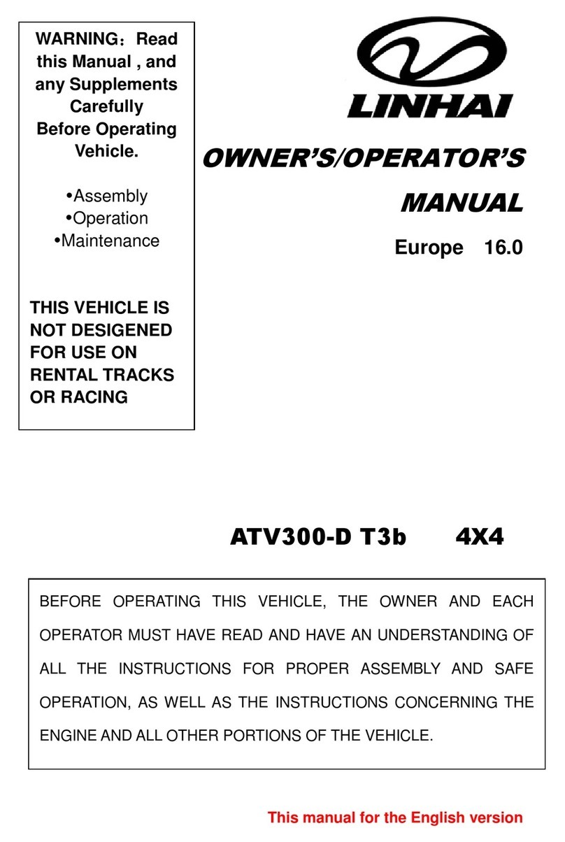 Linhai ATV300-D T3b Owner's/operator's manual