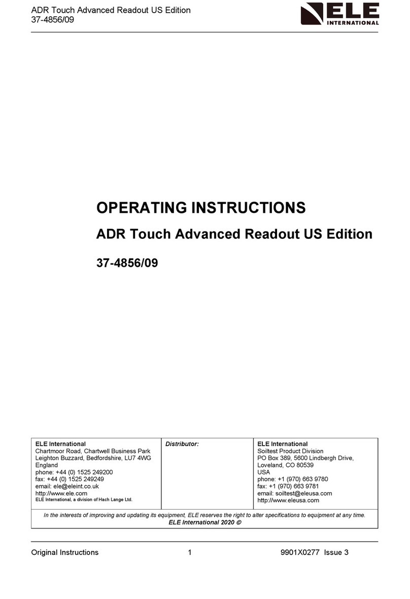 Ele ADR Touch Advanced Readout US Edition operating instructions