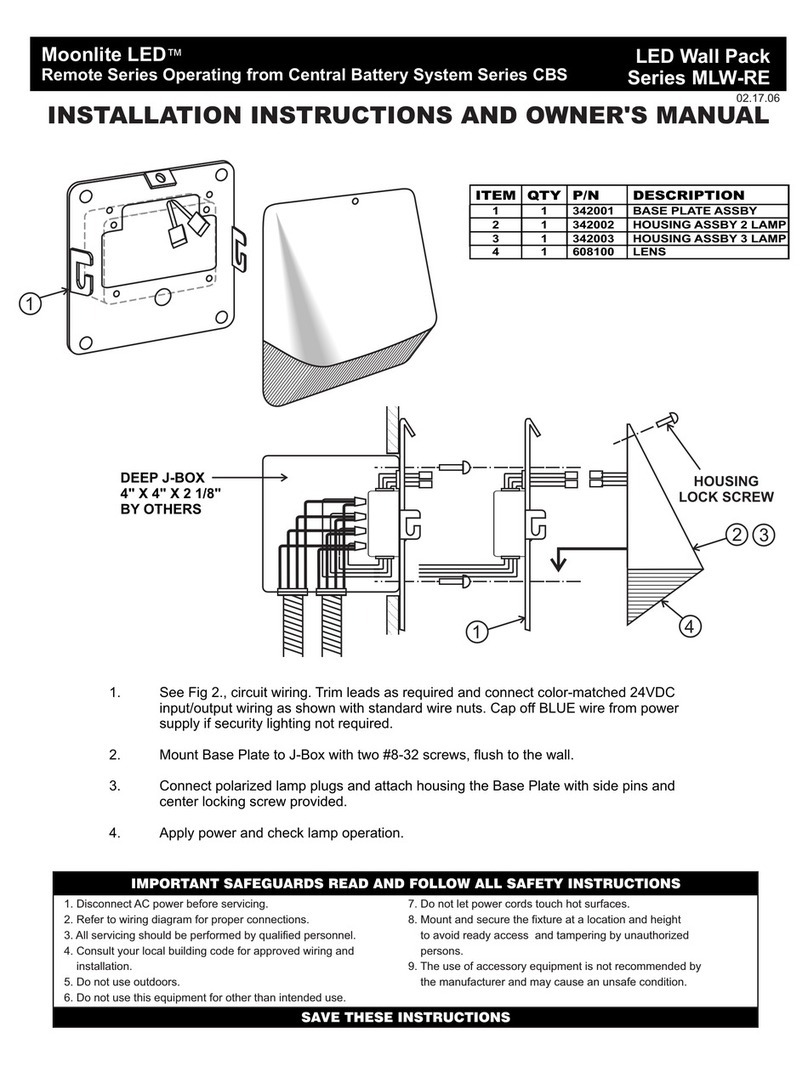 Signtex Moonlite LED MLW-RE Series Quick start guide