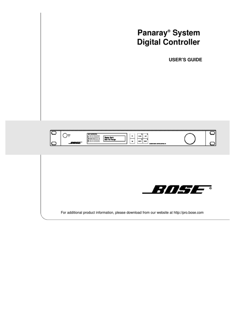 Bose Panaray SDC User manual Bose Panaray SDC User manual