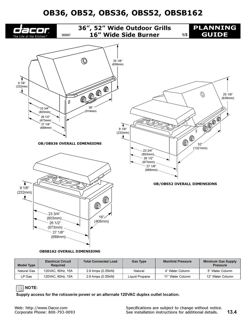 Dacor Epicure OB36 Planning guide