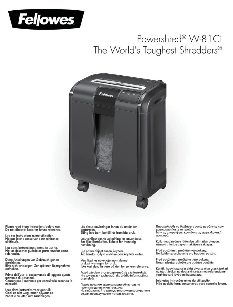 Fellowes Powershred W-81Ci User manual