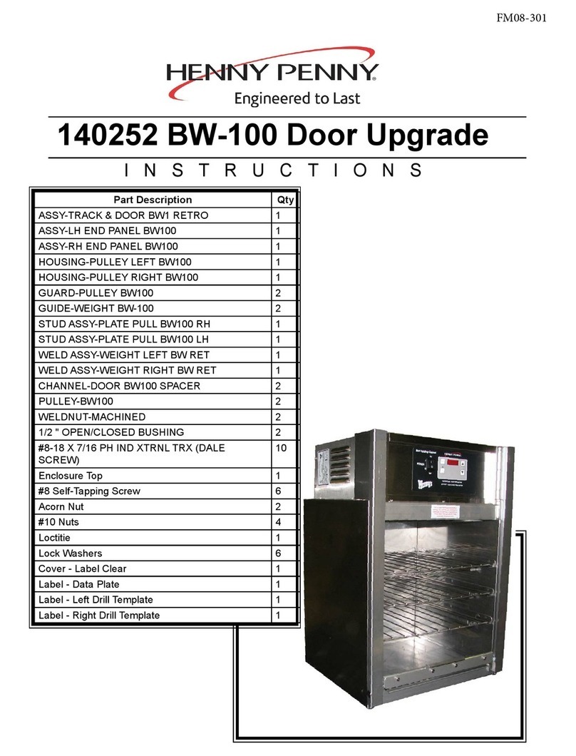 Henny Penny BW-100 User manual Henny Penny BW-100 User manual