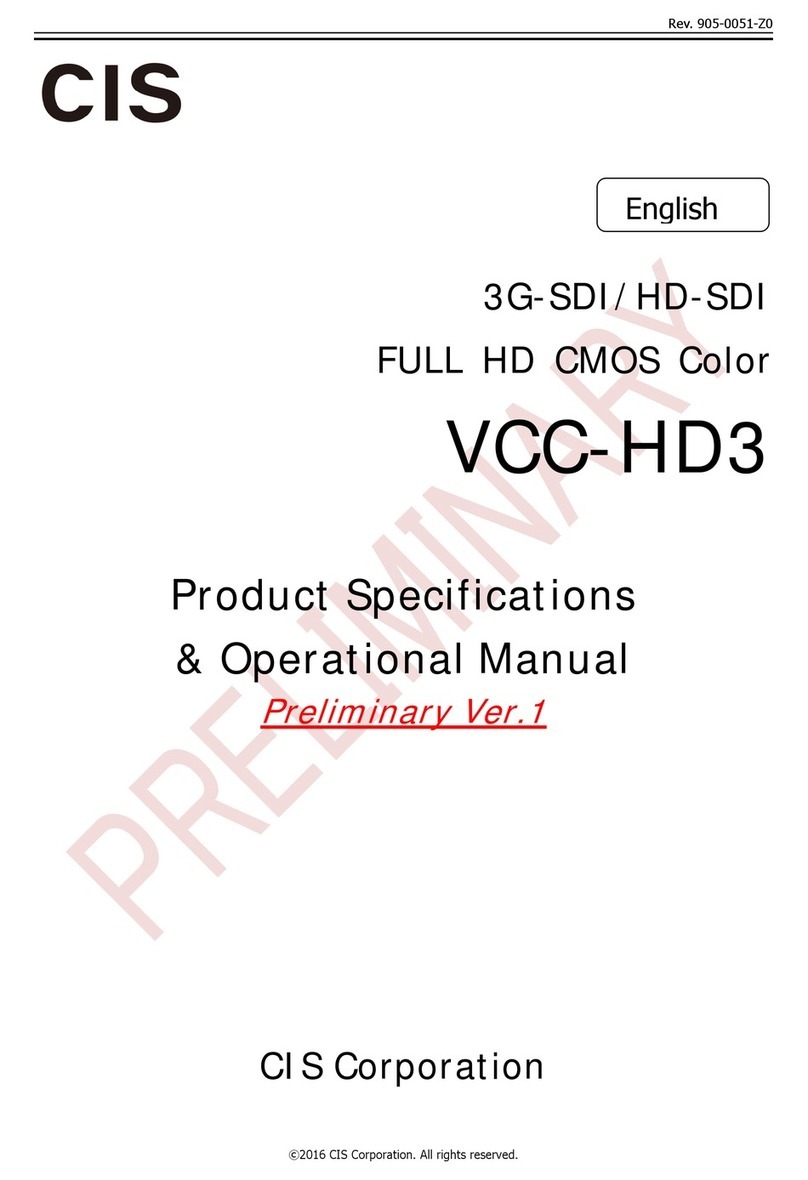 CSI VCC-HD3 Product specification & operational manual
