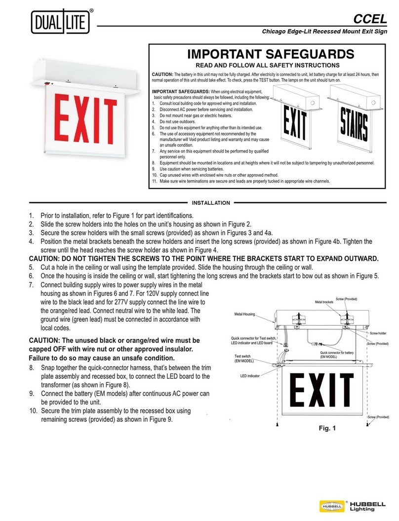 HUBBELL LIGHTING DUAL LITE CCEL Series manual