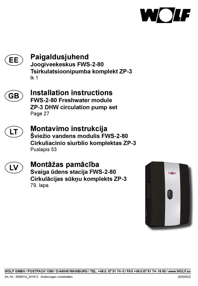 Wolf ZP-3 installation instructions Wolf ZP-3 installation instructions
