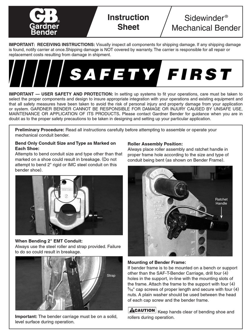 GB Sidewinder instruction sheet