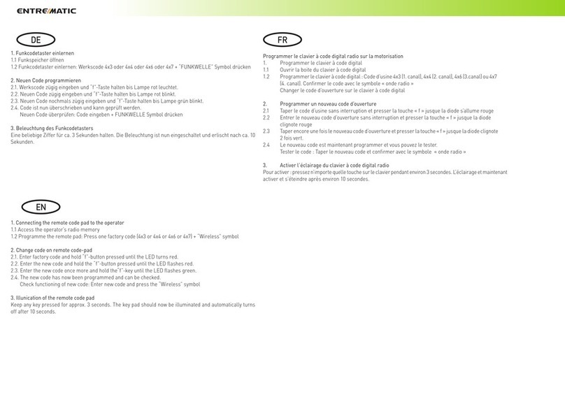 Entrematic axk4ps quick guide
