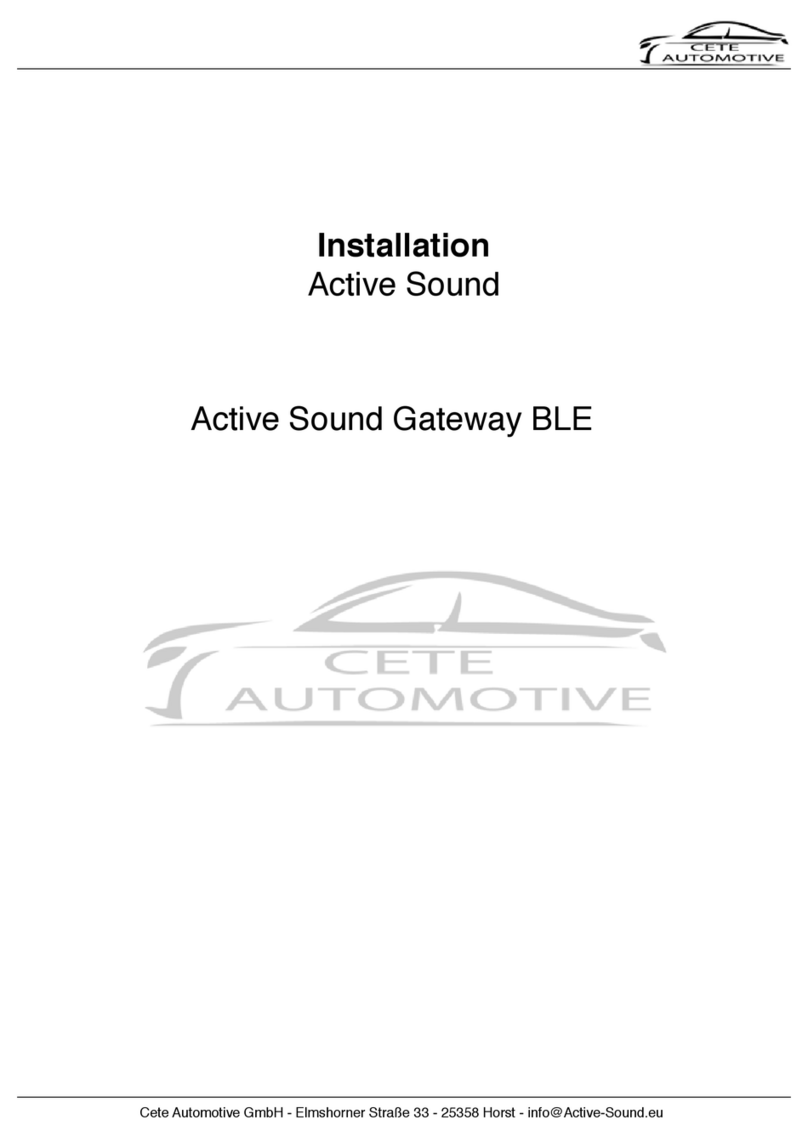 Cete Automotive Active Sound Gateway BLE Installation