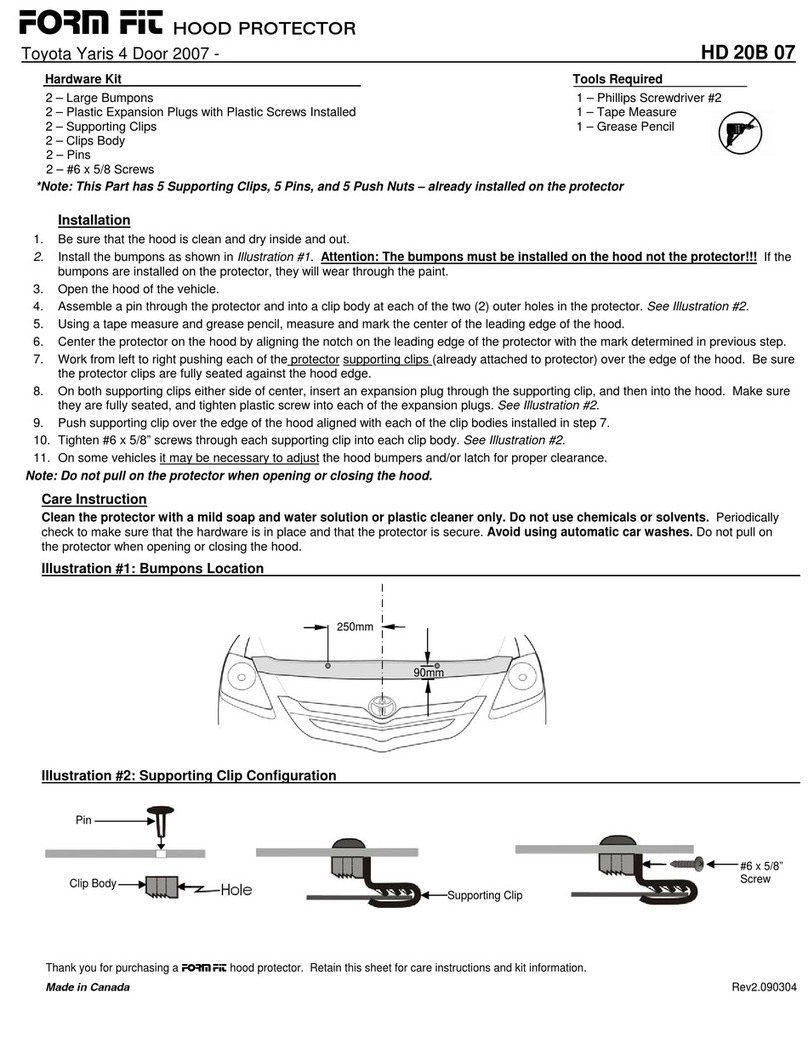 FormFit HD 20B 07 User manual