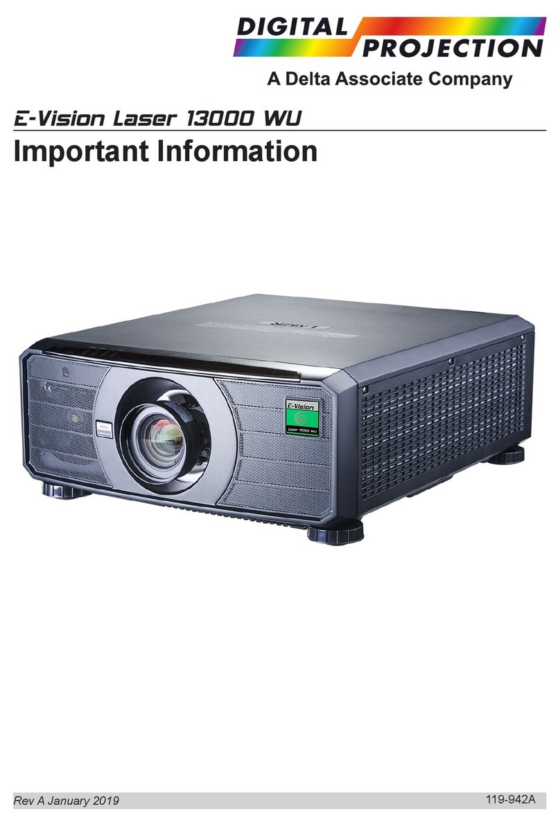 Delta Associate Digital Projection E-Vision Laser 13000 WU Important information