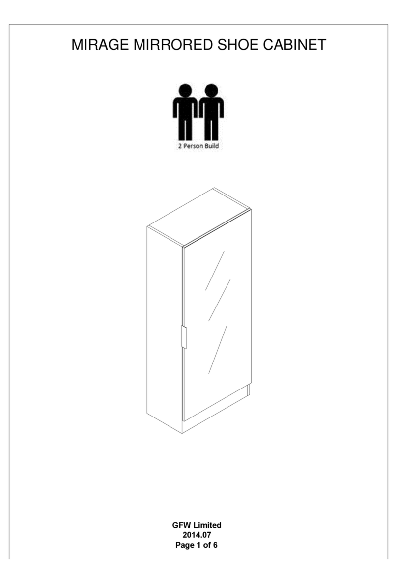 GFW MIRAGE MIRRORED SHOE CABINET User manual GFW MIRAGE MIRRORED SHOE CABINET User manual