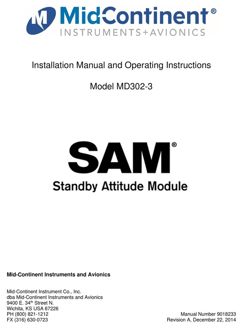 Mid-Continent Instrument SAM MD302-3 Installation manual and operating instructions Mid-Continent Instrument SAM MD302-3 Installation manual and operating instructions