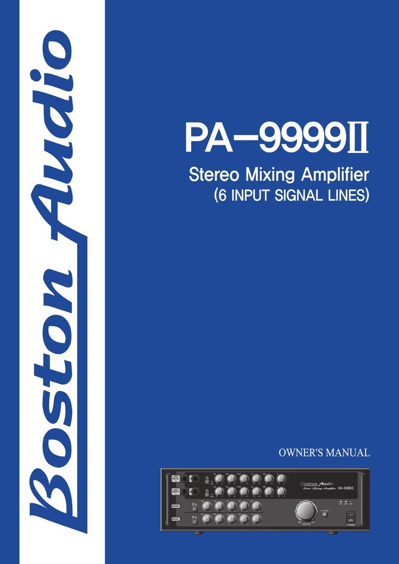 Boston Audio PA-9999II owner's manual