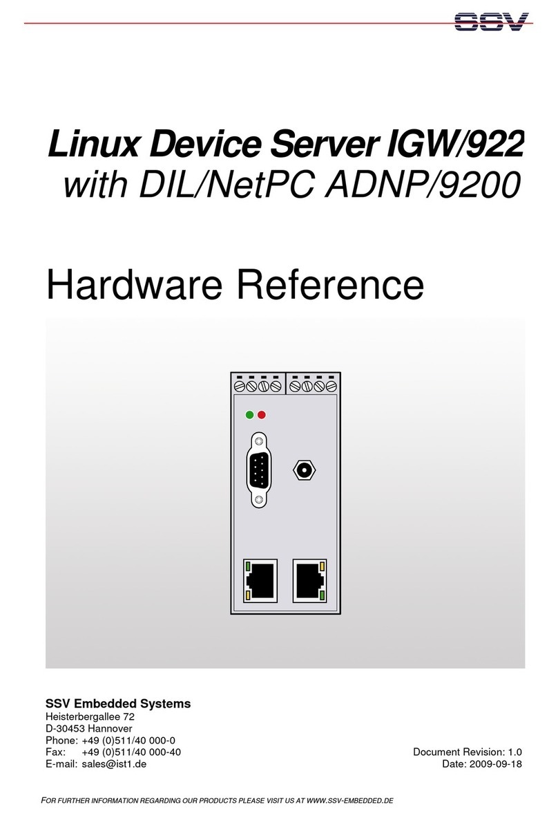 SSV IGW/922 Hardware reference