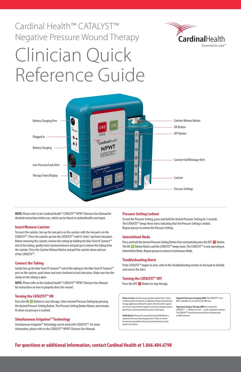 Cardinal Health CATALYST NPWT User manual Cardinal Health CATALYST NPWT User manual