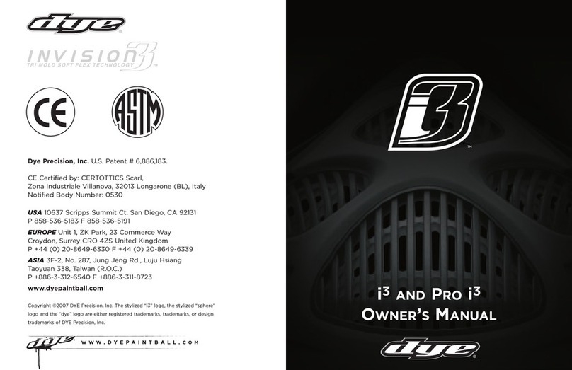 dye INVISION3 i3 owner's manual