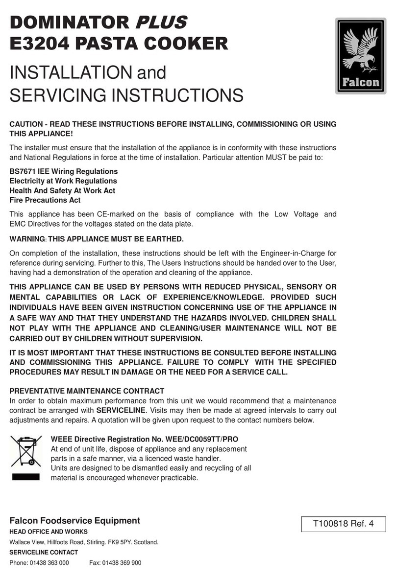 Falcon DOMINATOR PLUS E3204 Installation and servicing instructions Falcon DOMINATOR PLUS E3204 Installation and servicing instructions