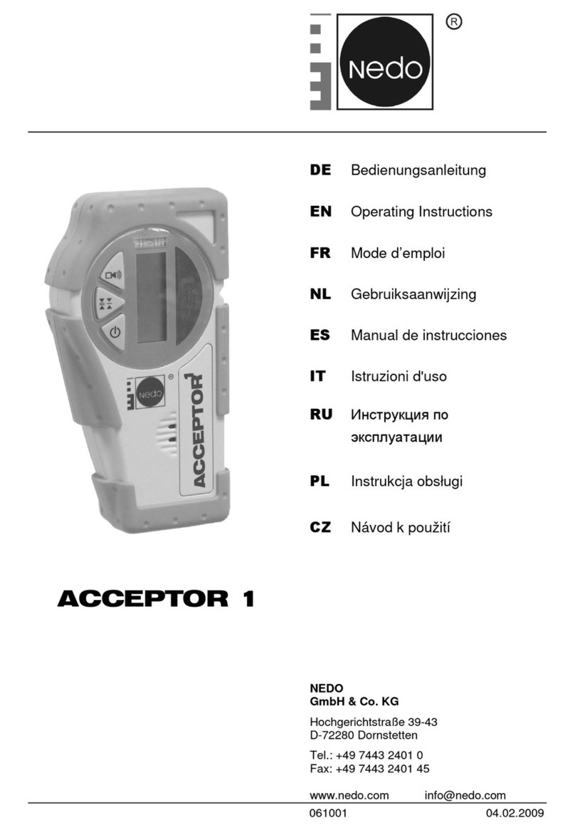 Nedo Acceptor 1 operating instructions