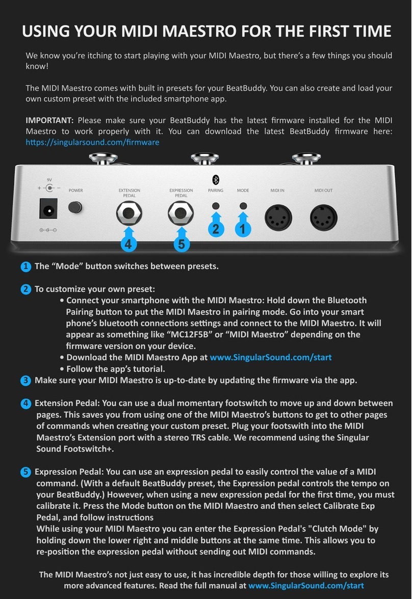 Singular Sound MIDI MAESTRO Quick Start for First Time Use