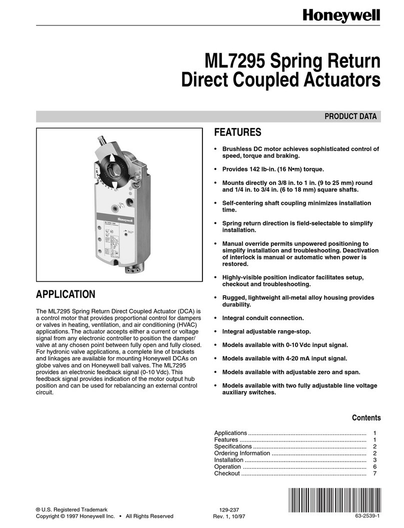 Honeywell ML7295 Series Operation manual