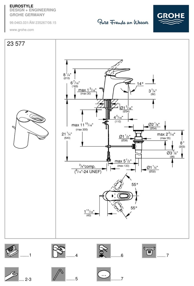 Grohe EUROSTYLE 23 577 installation instructions