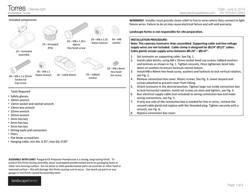 Landscape Forms Torres installation guide