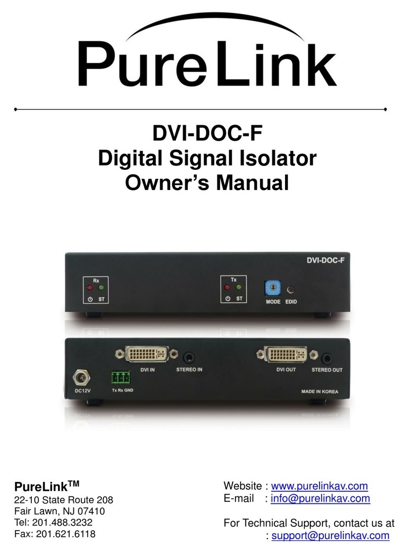 Dtrovision Pure Link DVI-DOC-F owner's manual
