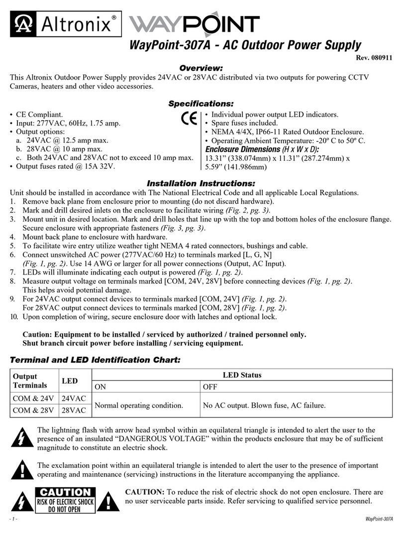 Altronix WayPoint-307A User manual