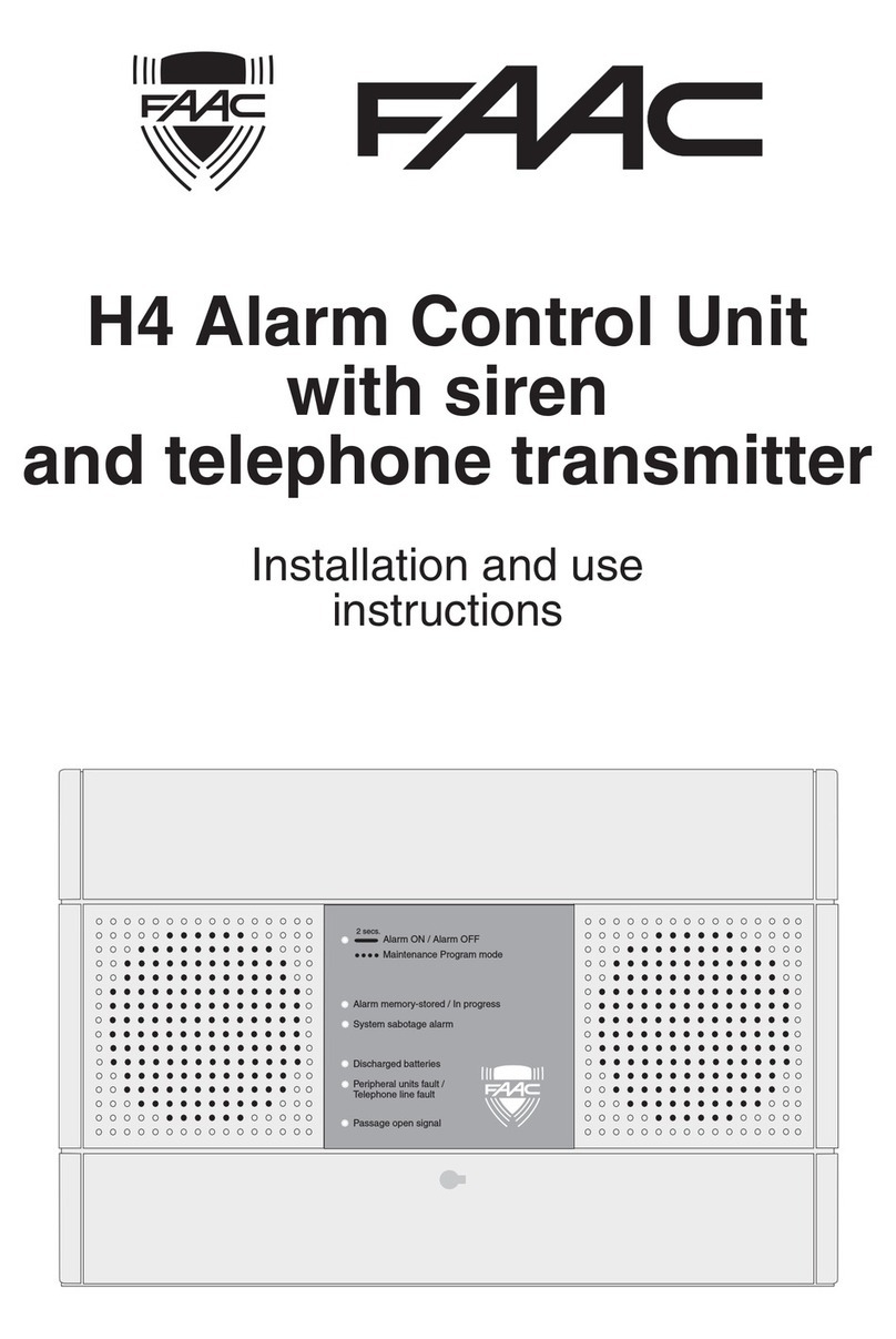 FAAC H4 Operating and maintenance manual